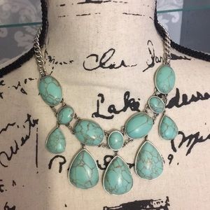Fossil Turquoise Bubble Necklace